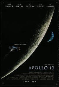 2y0583 APOLLO 13 advance 1sh 1995 Ron Howard directed, Tom Hanks, image of module in moon's orbit!