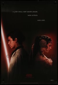 2y0590 ATTACK OF THE CLONES teaser DS 1sh 2002 Star Wars, Christensen & Natalie Portman!