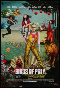 2y0618 BIRDS OF PREY advance DS 1sh 2020 Margot Robbie as Harley Quinn, great surreal artwork!