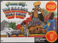 2y0208 HARDER THEY COME British quad R1977 Jimmy Cliff, Jamaican reggae music, really cool art!