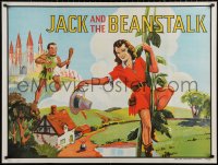 2y0392 JACK & THE BEANSTALK stage play British quad 1930s artwork of female Jack & giant!