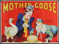 2y0393 MOTHER GOOSE stage play British quad 1930s cool artwork of mom, goose & golden egg!