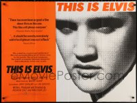 2y0224 THIS IS ELVIS British quad 1981 Elvis Presley rock 'n' roll biography, portrait of The King!