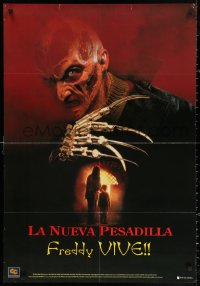 2y0001 NEW NIGHTMARE Colombian poster 1994 great different image of Robert Englund as Freddy Kruger!