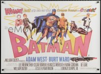 2y0422 BATMAN 28x38 English commercial poster 1980s DC Comics, art of Adam West & top cast!