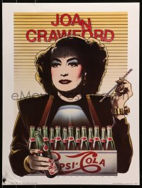 2y0444 JOAN CRAWFORD 18x24 commercial poster 1980s close-up of the actress for Pepsi Cola!