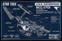 2y0455 STAR TREK 24x36 Canadian commercial poster 2014 the starship Enterprise NCC-1701!