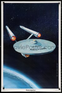 2y0460 STAR TREK 23x35 commercial poster 1976 John Carlance art of the USS Enterprise NCC-1701!