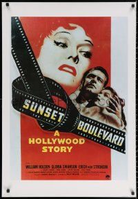2y0471 SUNSET BOULEVARD 26x38 commercial poster 1980s Billy Wilder classic, unusual film strip image!