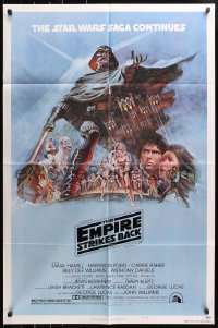 2y0689 EMPIRE STRIKES BACK style B NSS style 1sh 1980 George Lucas classic, art by Tom Jung!