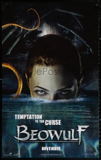 2y0234 BEOWULF teaser English 1sh 2007 c/u of Angelina Jolie's head, directed by Robert Zemeckis!