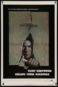 2y0692 ESCAPE FROM ALCATRAZ 1sh 1979 Eastwood busting out by Lettick, Don Siegel prison classic!