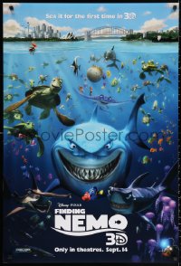 2y0702 FINDING NEMO advance DS 1sh R2012 Disney & Pixar animated fish movie, cool image of cast!
