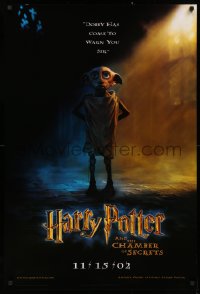 2y0734 HARRY POTTER & THE CHAMBER OF SECRETS teaser 1sh 2002 Dobby has come to warn you!