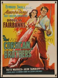 2y0050 CORSICAN BROTHERS Indian R1960s different art of Douglas Fairbanks Jr. & Warrick by Pinto!