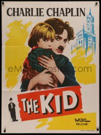 2y0052 KID Indian R1960s artwork of Charlie Chaplin holding Jackie Coogan!