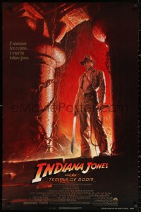 2y0754 INDIANA JONES & THE TEMPLE OF DOOM 1sh 1984 Harrison Ford, Kate Capshaw, Wolfe NSS style!