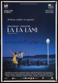 2y0100 LA LA LAND Italian 1sh 2016 great image of Ryan Gosling & Emma Stone dancing over city!