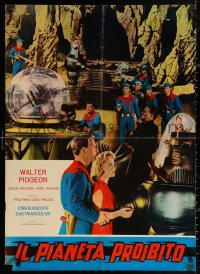 2y0110 FORBIDDEN PLANET Italian 27x37 pbusta R1964 Robby the Robot, Anne Francis, different image!