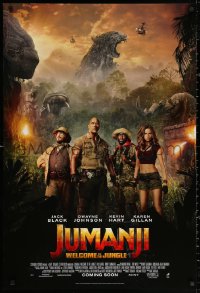 2y0768 JUMANJI: WELCOME TO THE JUNGLE int'l advance DS 1sh 2017 Johnson, Black, different image!