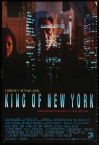 2y0779 KING OF NEW YORK 1sh 1990 cool reflection of Christopher Walken, directed by Abel Ferrara!
