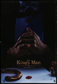 2y0780 KING'S MAN teaser DS 1sh 2020 Ralph Fiennes, sinister folded hands with ring and cane!