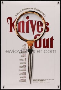 2y0781 KNIVES OUT teaser DS 1sh 2019 everyone has a motive but no clue, A Rian Johnson whodunnit!