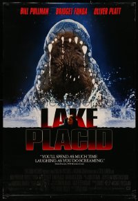2y0373 LAKE PLACID 27x40 Canadian video poster 1999 Fonda swims for life from enormous alligator!