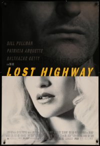 2y0804 LOST HIGHWAY 1sh 1997 David Lynch, split image of Bill Pullman & Patricia Arquette!