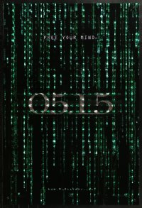 2y0822 MATRIX RELOADED holofoil teaser 1sh 2003 Keanu Reeves, free your mind on 05.15!