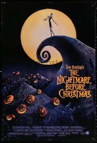 2y0835 NIGHTMARE BEFORE CHRISTMAS DS 1sh 1993 Tim Burton, Disney, great Halloween horror image!