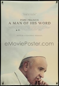 2y0865 POPE FRANCIS: A MAN OF HIS WORD DS 1sh 2018 Wim Wenders, hope is a universal message!