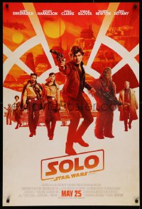 2y0942 SOLO advance DS 1sh 2018 A Star Wars Story, Ron Howard, Ehrenreich, top cast, Chewbacca!