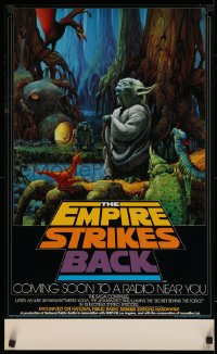 2y0274 EMPIRE STRIKES BACK radio poster 1982 cool different art of Yoda by Ralph McQuarrie!