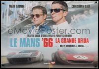 2y0509 FORD V FERRARI 26x38 Italian special poster 2019 Bale as Miles, Damon as Shelby, Le Man '66!