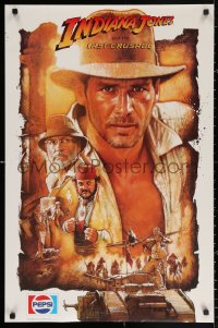 2y0514 INDIANA JONES & THE LAST CRUSADE 23x35 special poster 1989 Pepsi-Cola tie-in, art of Ford by Drew!