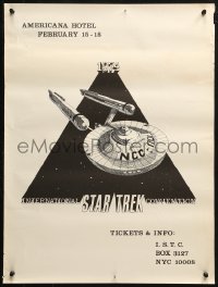 2y0515 INTERNATIONAL STAR TREK CONVENTION 18x24 special poster 1974 art of USS Enterprise NCC-1701!