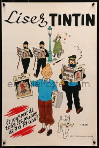 2y0519 TINTIN 16x24 Belgian special poster 2017 Herge art Snowy, Haddock, Calculus, Thomsons, Lisez!