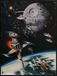 2y0530 RETURN OF THE JEDI fan club 20x27 special poster 1983 George Lucas classic, space battle!