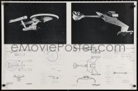 2y0539 STAR TREK 23x35 special poster 1970s USS Enterprise NCC-1701 & Klingon Bird of Prey!