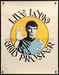2y0541 STAR TREK 17x22 special poster 1975 Leoanrd Nimoy as Mr. Spock, Live Long and Prosper!