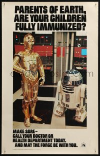 2y0554 STAR WARS HEALTH DEPARTMENT POSTER 14x22 special poster 1977 C3P0 & R2D2, make sure!