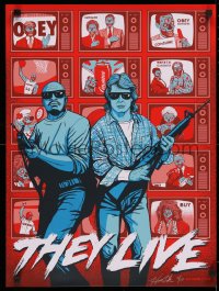 2y0360 THEY LIVE signed #41/180 18x24 art print 2018 by artist Hal Hefner, art of Piper & David!