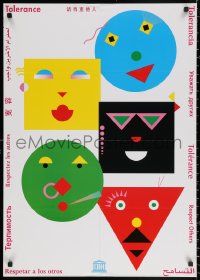 2y0558 TOLERANCE RESPECT OTHERS 23x33 German special poster 1990s colorful Helmut Langer art!