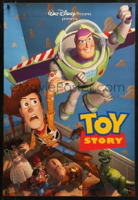 2y0560 TOY STORY 19x27 special poster 1995 Disney & Pixar cartoon, images of Buzz, Woody & cast!