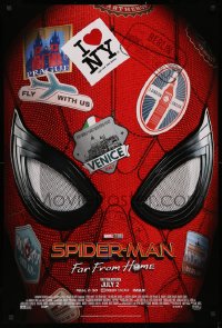 2y0953 SPIDER-MAN: FAR FROM HOME advance DS 1sh 2019 Marvel Comics, Tom Holland in title role!