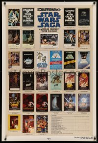 2y0970 STAR WARS CHECKLIST 2-sided Kilian 1sh 1985 many great images of all the U.S. posters, info!