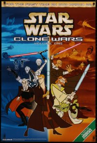 2y0384 STAR WARS: CLONE WARS 27x40 video poster 2005 Anakin Skywalker, Yoda & Kenobi, volume 1!