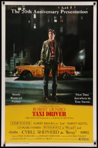 2y0982 TAXI DRIVER 1sh R1996 classic art of Robert De Niro by cab, directed by Martin Scorsese!