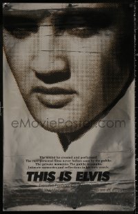 2y0989 THIS IS ELVIS foil 25x40 1sh 1981 Elvis Presley rock 'n' roll biography, portrait of The King!